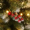 LuxenHome 5Ft Pre-Lit Artificial Pine Christmas Tree with Pinecones and Snowflake Planter Pot Green - 3 of 4