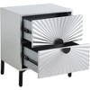 Meridian Furniture,Glitz Antique Silver Side Table - 2 of 4