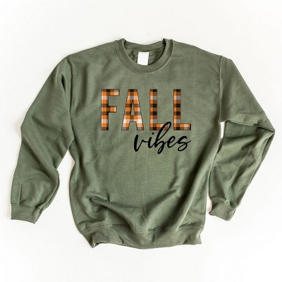 Simply Sage Market Women's Graphic Sweatshirt Fall Vibes Plaid