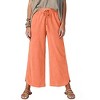 Womens Elastic Waist Tie Pocket Relaxed Fit Wide Leg Sweatpants Long Pants - 3 of 4