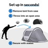 2 Person White + Gray Pop Up Camping Tent,Water Resistant Dome Tent,POLYETHYLENE Camping Instant Tent - 4 of 4