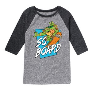 Boys' - Teenage Mutant Ninja Turtles - So Board Raglan Graphic T-Shirt - 1 of 4