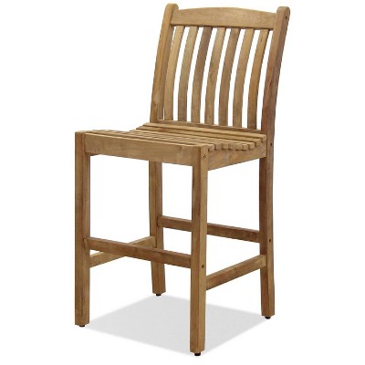 Eden 2pk Patio Teak Wood Bar Stool Set - International Home Miami