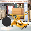 Hydraulic Lift Table Cart, 1100lbs Capacity, No-Slip Pad, Manual Single Scissor Lift Table, for Material Handling and Transportation - 3 of 4