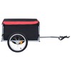 VidaXL Bike Trailer Black and Red 143.3 lb - 4 of 4