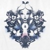 Women's Alice in Wonderland Distressed Ink Portrait T-Shirt - 2 of 4