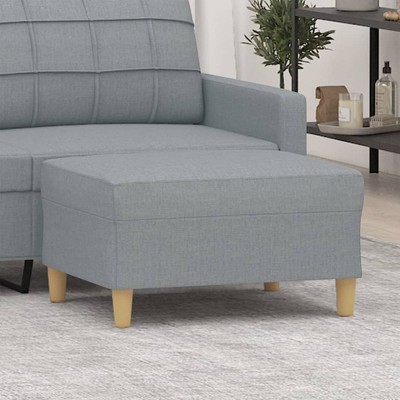 vidaXL Footstool Light Gray 27.6 in.x21.7 in.x16.1 in. Fabric