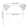 Unique Bargains Women's Elegant Faux Diamond Cat Ears Headband 6.30"x6.10" Silver Tone 1 Pc - 3 of 4