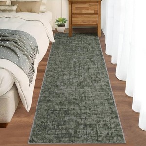 Washable Kitchen Runner Modern Abstract Runner Rug for Hallway Contemporary Rug Non-Slip Foldable for Bedroom Living Room - 1 of 4