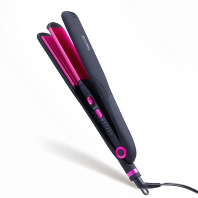 JOHN FRIEDA 2-in-1 Styler & Crimper – Ceramic Hair Straightener with 5 Temps, 390°F Max, Fast Heat-Up, Anti-Frizz, Versatile Styling