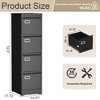 YONWAY 4 Drawer File Cabinet with Lock, Office Home Vertical File Cabinet, Organizer Storage Cabinet for A4, Legal and Letter Size - 4 of 4