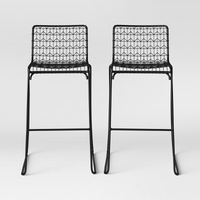 target black metal bar stools