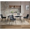 Chair, Office Chair, 2 Set leather Upholstered Dining Chair, with Backrest and Metal Legs, Dining Room, Bedroom, Office, Meeting Room - 2 of 4