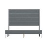 FUFU&GAGA Queen - Size Upholstered Platform Bed with Polyester Fabric Headboard - Modern Bedroom Centerpiece - 4 of 4