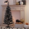 Northlight Artificial Tinsel Halloween Tree - 4' - Black - Unlit - 2 of 4
