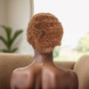 Unique Bargains Women's Wave Curly Short Hair Wig 180 Real Human Hair 4in Brown 1 Pc - 3 of 4