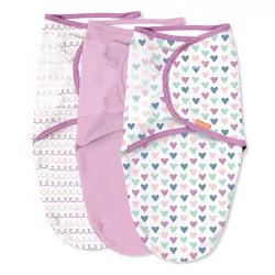 SwaddleMe Original Swaddle Wrap Newborn - Hearts and Hoops S/M - 3pk