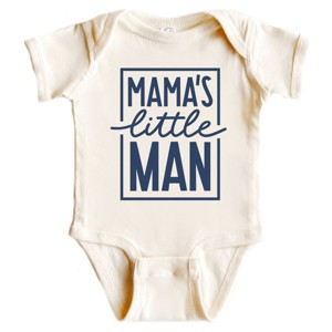 The Juniper Shop Mama's Little Man Baby Short Sleeve Bodysuit - 24M - Natural - 1 of 4