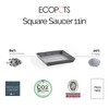 Ecopots Square Plastic Modern In/Outdoor Planter Flower Pot Saucer - 2 of 3