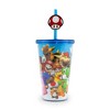 Just Funky Super Mario Bros. 16oz Travel Cup with Straw Holder - 2 of 4