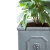 Rosemead Home & Garden Inc. 2pc 12.5" & 10.2"H Square Lightweight Classic English Style Outdoor Concrete Planter Antique Gray - 4 of 4