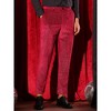 INSPIRE CHIC Men's Velvet Zipper Button Party Straight Leg Shiny Pants - 2 of 4