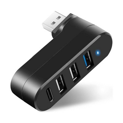 Evo Bytes 90°/180° Degree Rotatable USB Splitter With 3 USB Ports