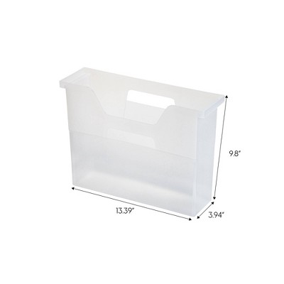 IRIS 6pk Small Open Storage Basket File Organizer White Clear