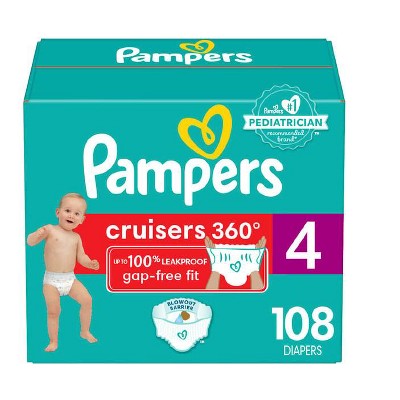 Pampers Cruisers 360 Diapers Size 4 108 Count