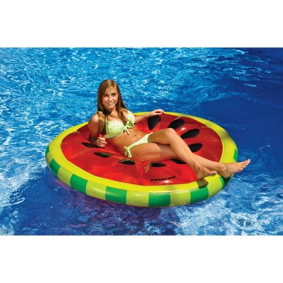 Red and Green Inflatable Watermelon Slice Pool Lounger