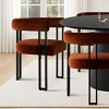 7 Piece Dining Set for 7,Extendable Wood Dining Table with 6 Upholstered Velvet Dining Chairs with Arm for Dining Room,Kitchen-Maison Boucle - 4 of 4