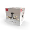 4-Light Matte Black Adjustable Socket Semi-Flush Mount Ceiling Light - Globe Electric: ETL Listed, Metal Body, No Shade - 4 of 4