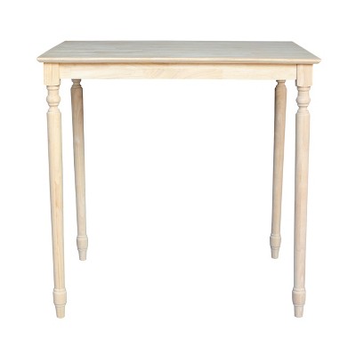 Elegant Solid Wood Extendable Bar Height Dining Table