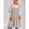 Imily Bela Womens Sleeveless Sweater Vest V Neck Casual Loose Knit A Line Flattering Tunic Top with Pockets - 3 of 4