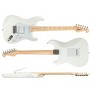 Monoprice Indio Cali Classic Electric Guitar - White, With Gig Bag - 3 of 4
