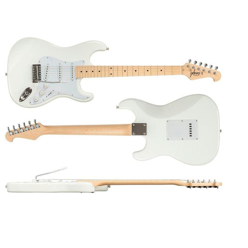 Monoprice Indio Cali Classic Electric Guitar - White, With Gig Bag, 3 of 7