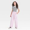 Girls' Wide Leg Soft Cargo Pants - art class™ - 3 of 3