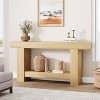 Wooden Console Table, 2-Tier Large Sofa Table with Storage, Wood Farmhouse Console Table for Living Room, Entryway, Hallway - 4 of 4