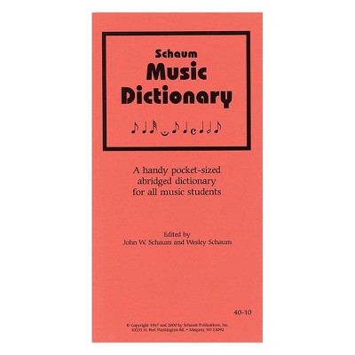 SCHAUM Music Dictionary Educational Piano Series Softcover