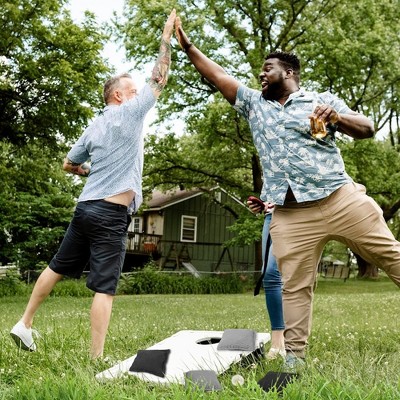Gray and Black Regulation Size Cornhole Bean Bags Set