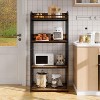 Heavy-Duty 4-Tier Microwave Stand & Baker's Rack - Free-standing storage cart for kitchen, living room, or garage. - 4 of 4
