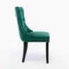 DOMETOUR 2Pcs Modern High-end Velvet Upholstered Dining Chair with Wood Legs Nailhead Trim - 2 of 4