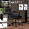 QingMoon Office Chair, PU Leather Computer Chair, Adjustable Swivel Task Chair, Mid Back Desk Chair with Reclining Backrest for Home Office - 2 of 4