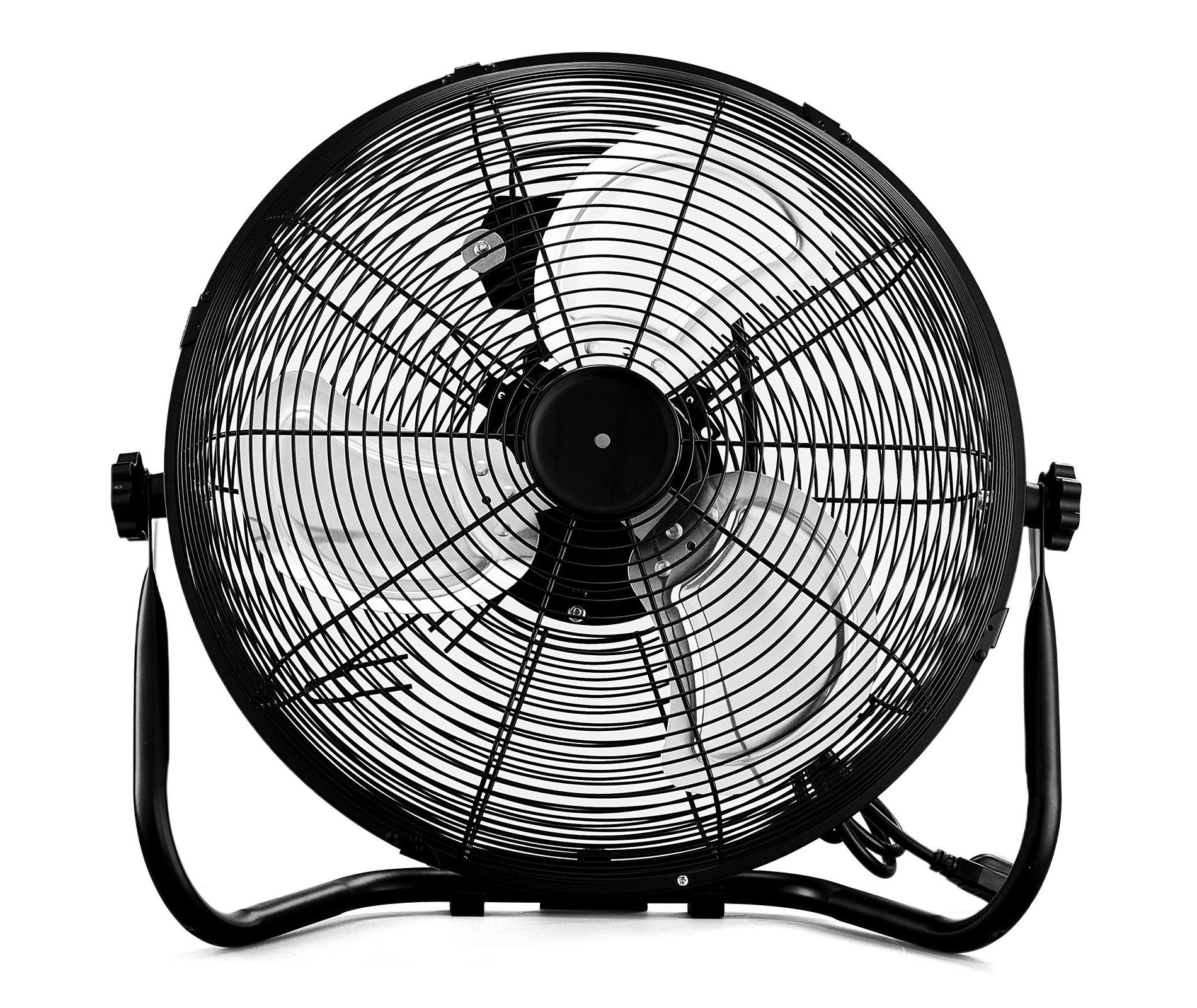 Karl Home 16 inch 3-Speed High Velocity Electric Floor/Wall Mount Fan in Black