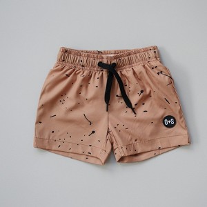 Kids Finn Splatter Print Boardshorts - Olive + Scout - 1 of 4