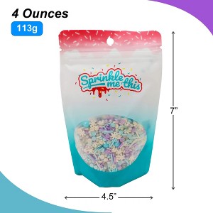 Sprinkle Me This – Let It Sprinkle – Holiday Sprinkle Blend with Teal, Purple & White Snowflakes & Pearls - 1 of 4