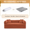 Dolonm Foldable Convertible Sofa Bed, Boneless Compression Mattress, Corduroy Sofa with Fixed Frame, Used for Living Room, Bedroom, and Office,Orange - 3 of 4