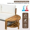 YOOCOZZ Patio Acacia Wood 6 – Person Seating Group with A Coffee Table and Cushions - 4 of 4