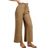Garvee Womens Wide Leg Pants Casual High Waist Elastic Drawstring Loose Flowy Trousers with Pockets - 2 of 4