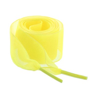 INSPIRE CHIC Sneakers Flat Snow Yarn Wide Transparent Shoe Laces 1" Width 2 Pairs - 1 of 4